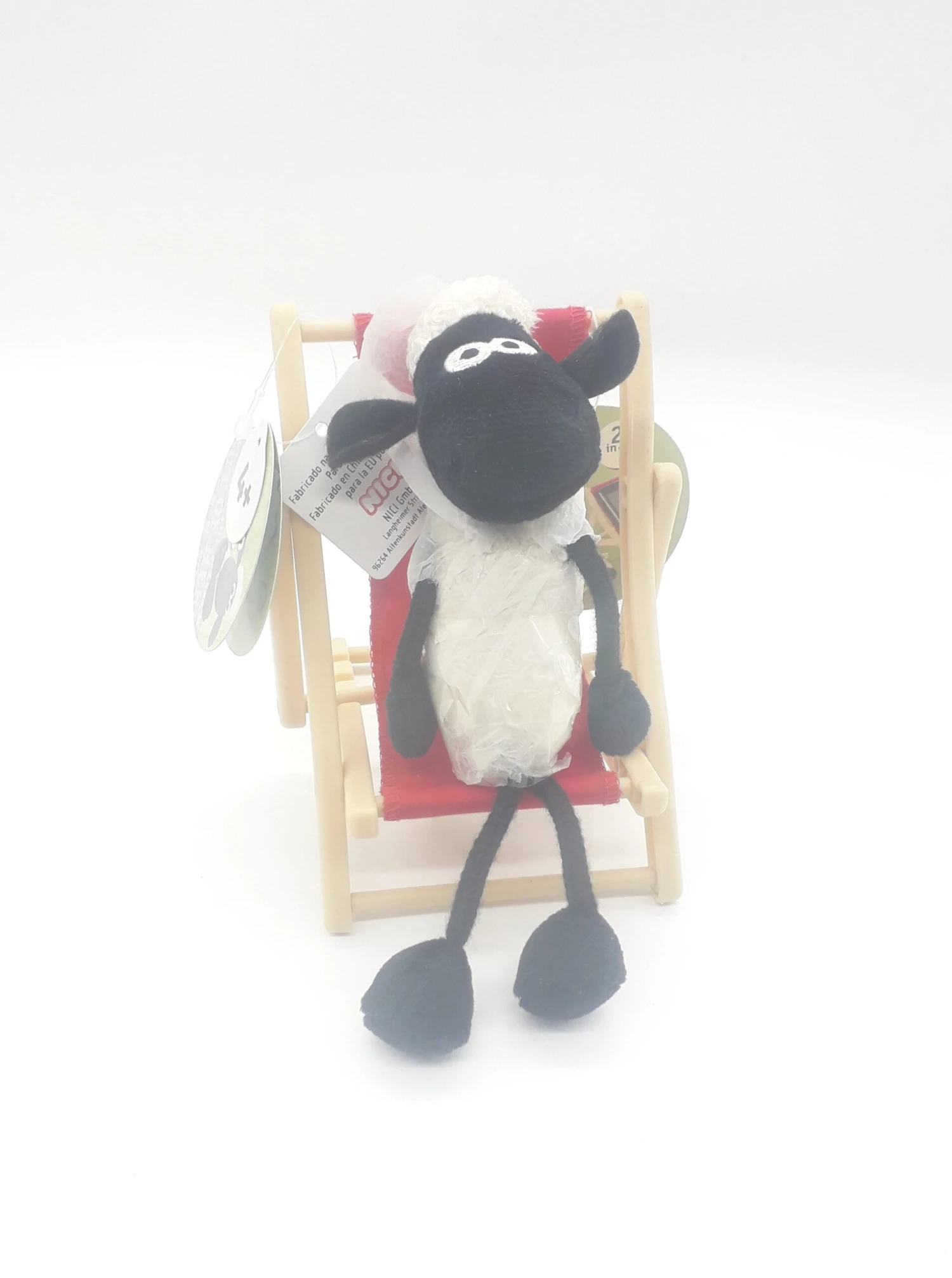 Nici 34346 Shaun Das Schaf 15cm Auf Liegestuhl (verstellbar) Plüsch Kuscheltier – Bild 2