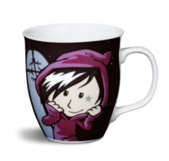 Nici 35983 Tasse Mädchen Miss Moonville Schwarz Porzellan 9,5x10cm Kaffeetasse