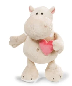 Nici 37576 LOVE Nilpferd Creme Mit Herz Ca 35cm Plüsch Kuscheltier Schlenker