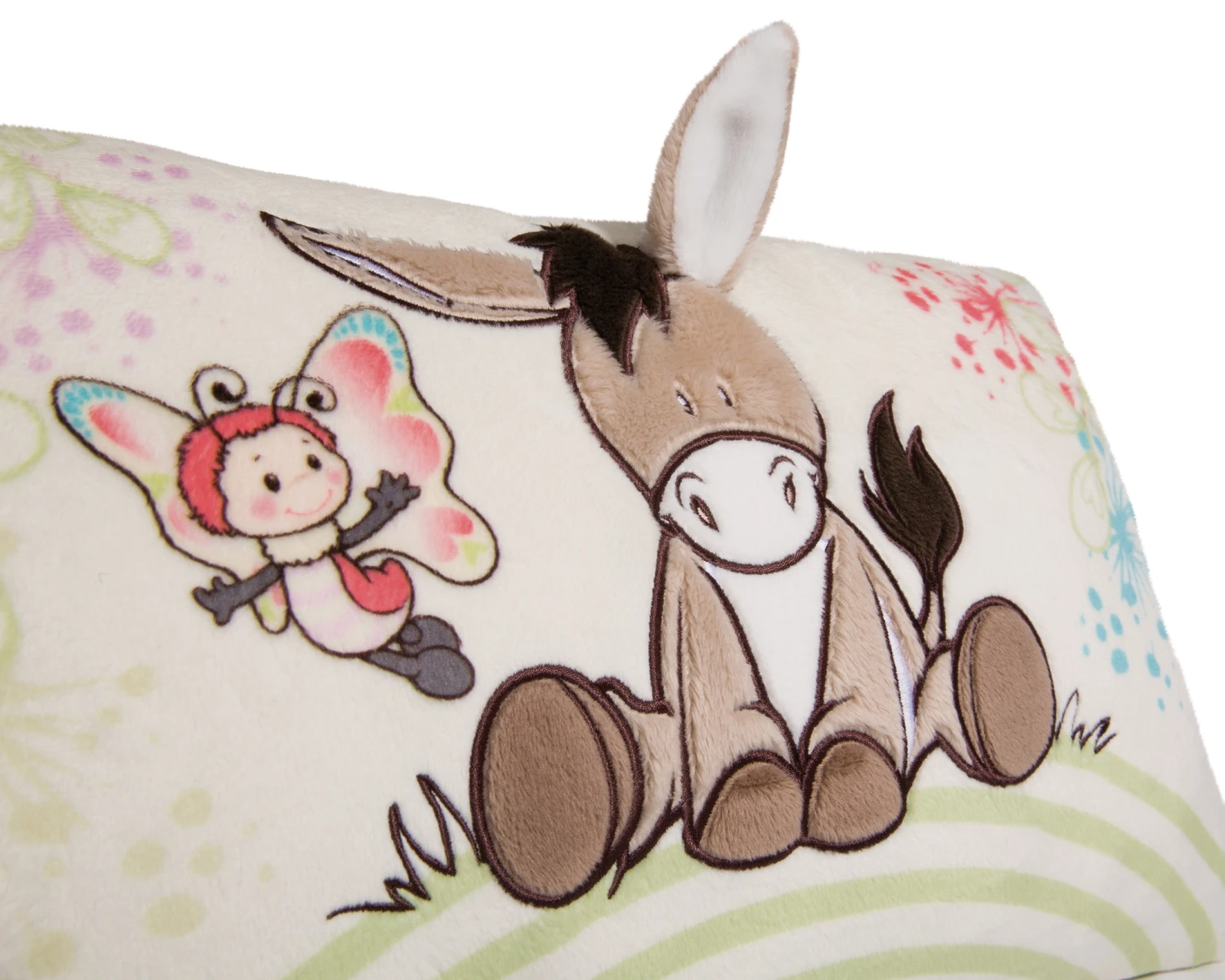 Nici 48576 Kissen Esel Und Schmetterling Mit 3D-Element Plüsch Hello Spring – Bild 4