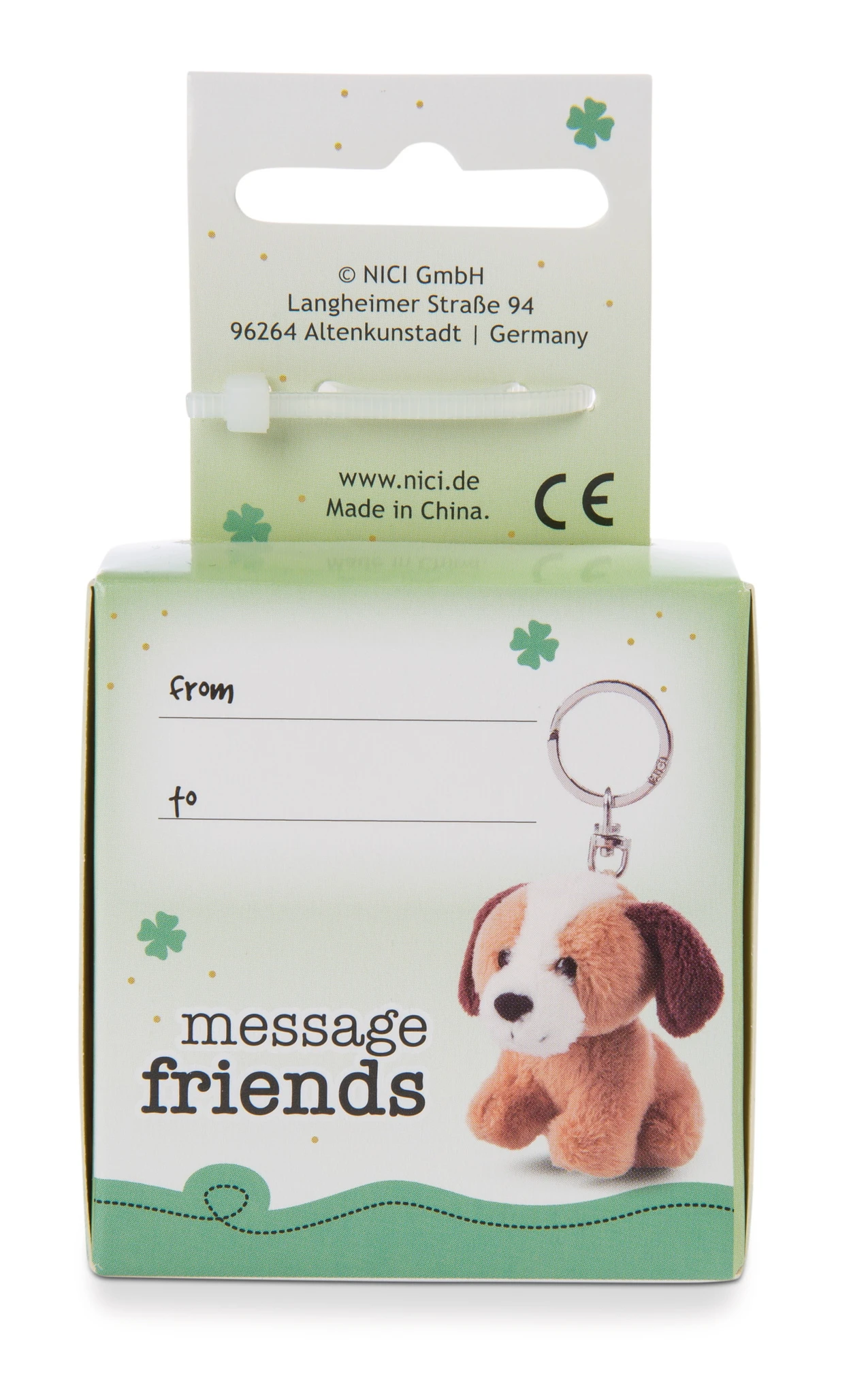 Nici 48136 Schlüsselanhänger Message Friends 6cm - Hund "Kleiner Glücksbringer" – Bild 2