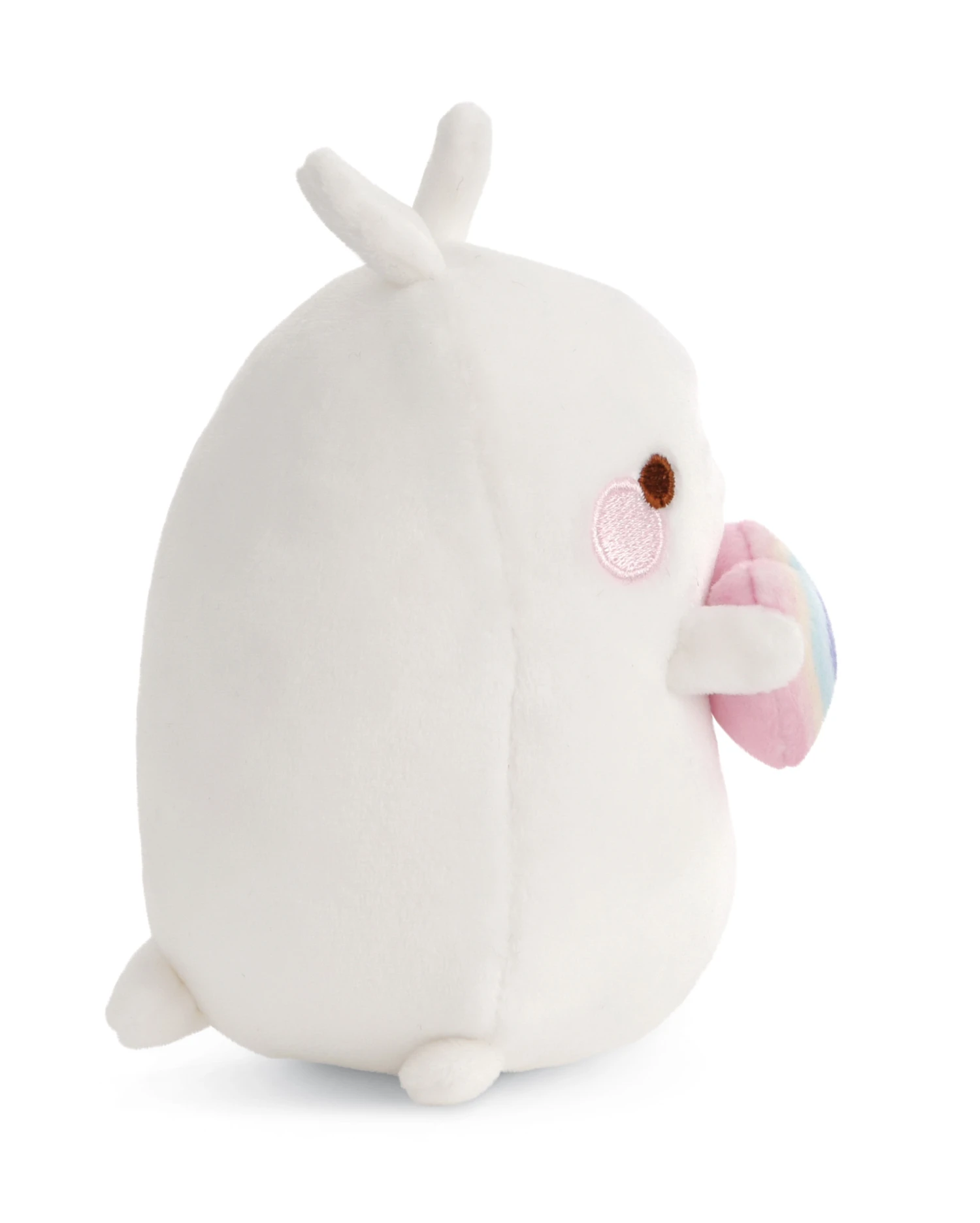 Nici 48223 Molang Mit Regenbogenherz 12cm Stretch-Plüsch Kuscheltier Kawaii – Bild 2