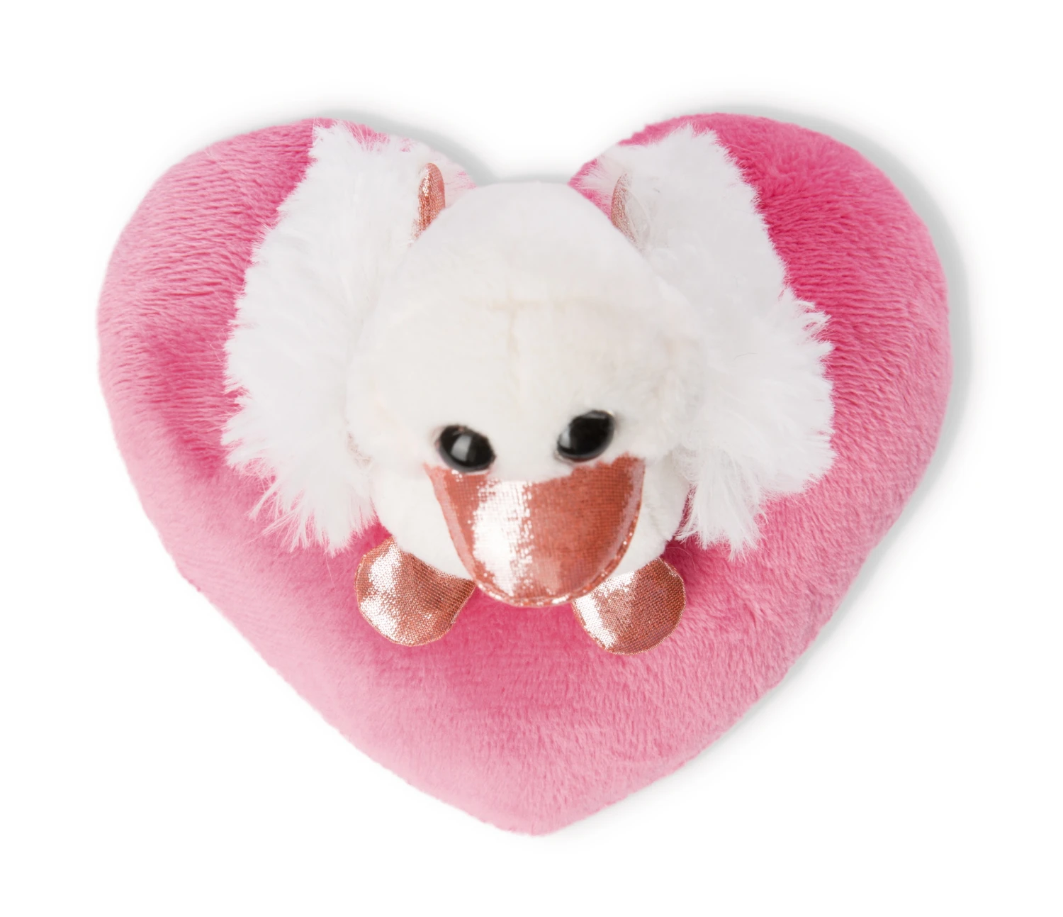 Nici 48264 Schwan Weiß Auf Herzkissen Ca 13cm Plüsch Love Classics GREEN – Bild 2