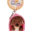 Nici 48832 Schlüsselanhänger Sleeping Pets 10cm Plüsch - Hund Braun Dunkelbraun