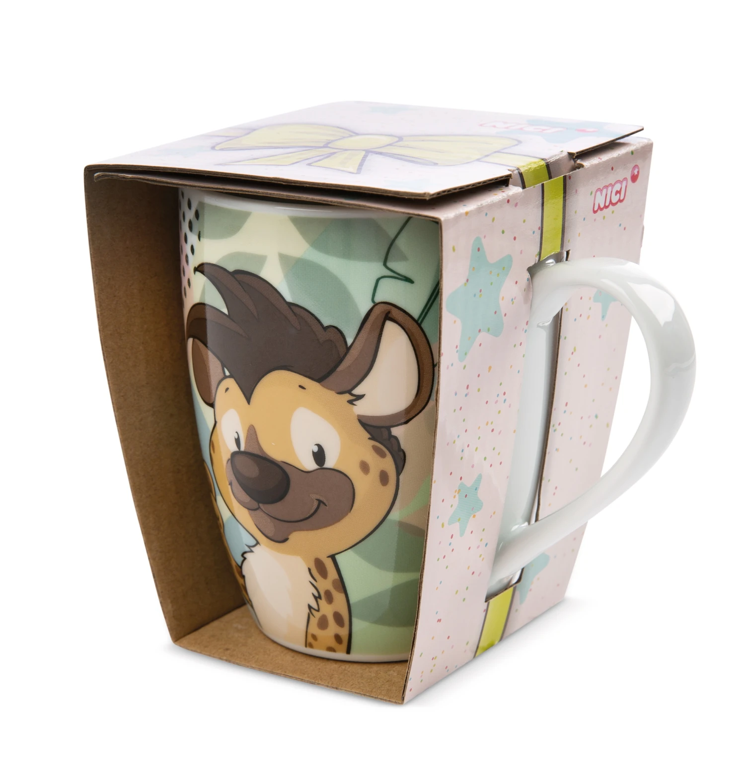 Nici 48869 Tasse Hyäne Helgi & Tenrek Terek 310ml Porzellan 10x8cm Wild Friends – Bild 3