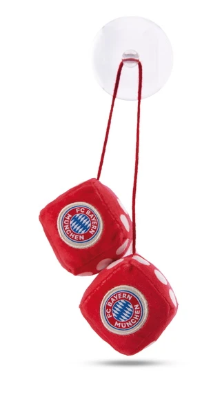 Nici 49081 Plüschwürfel Mit Sauger FC BAYERN MÜNCHEN 4x4cm Auf Karte FCB – Bild 2