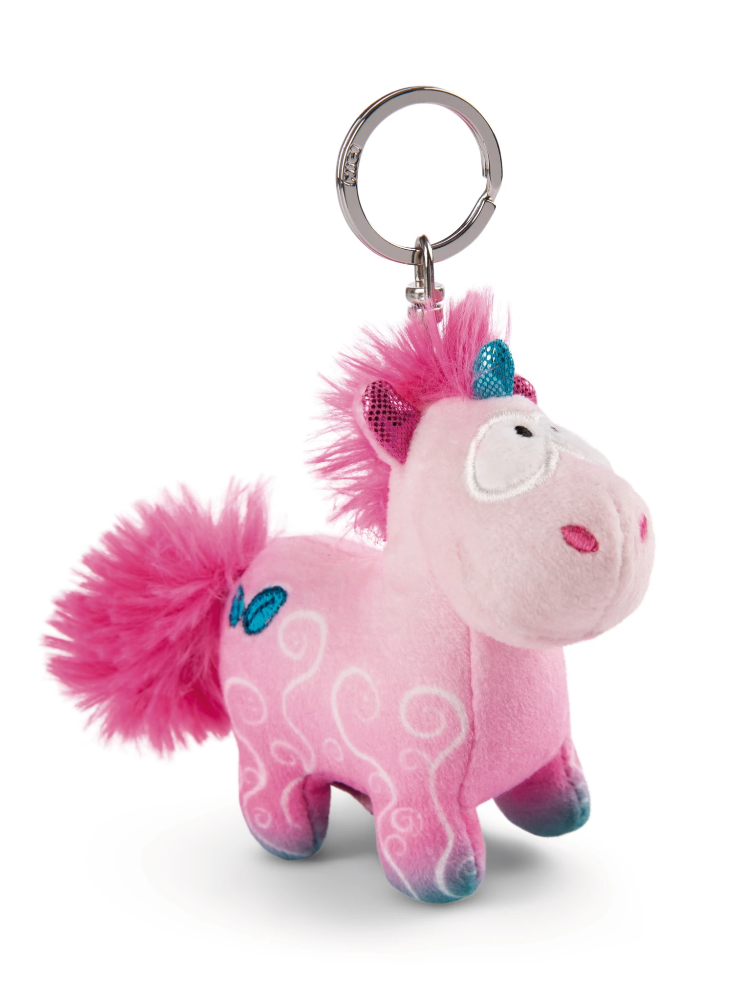 Nici 49100 Schlüsselanhänger Einhorn Midnight Floral 10cm Plüsch Theodor Friends
