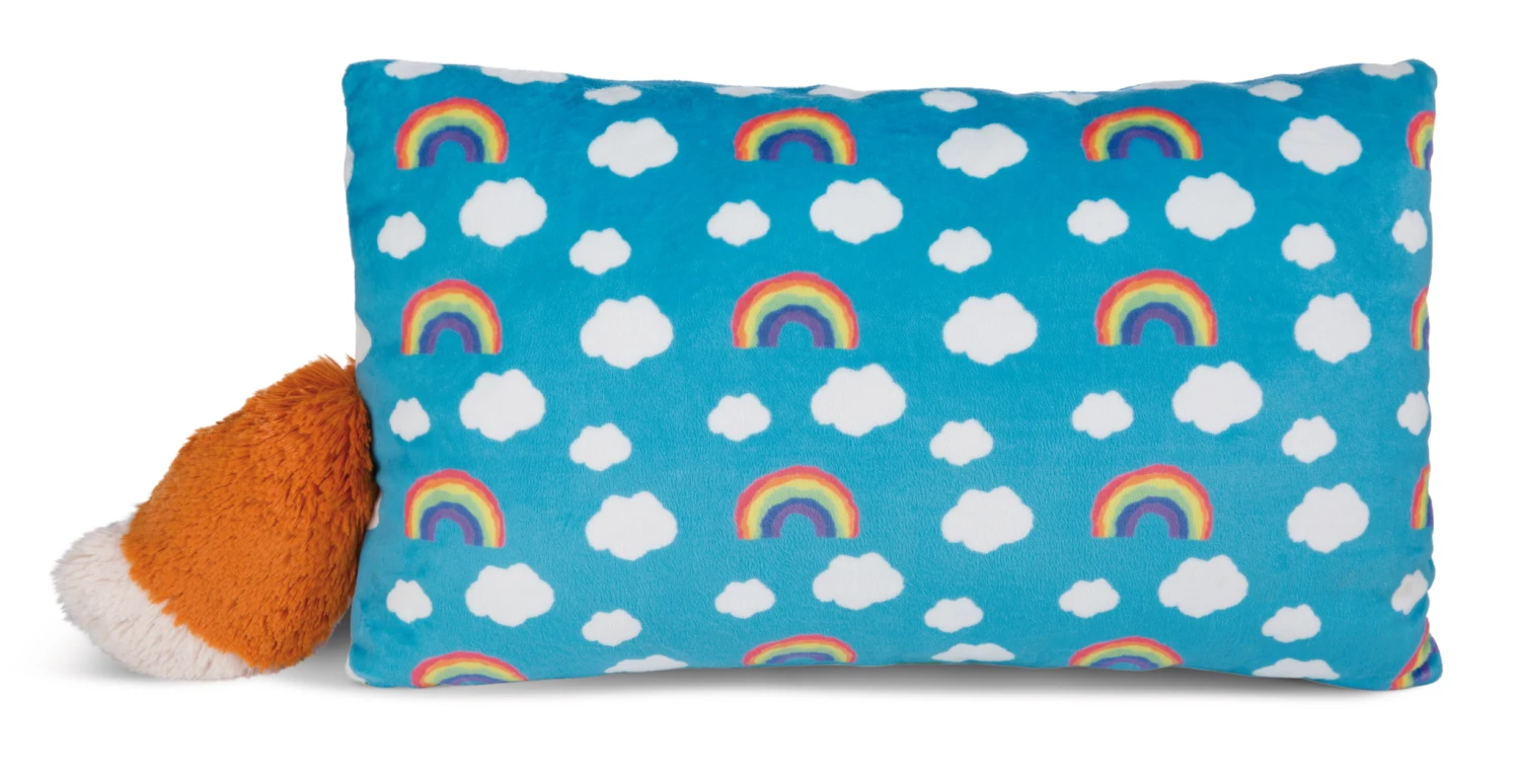 Nici 49163 Kissen Fuchs Fridalie 43x25cm Plüsch Regenbogen Forest Friends GREEN – Bild 2